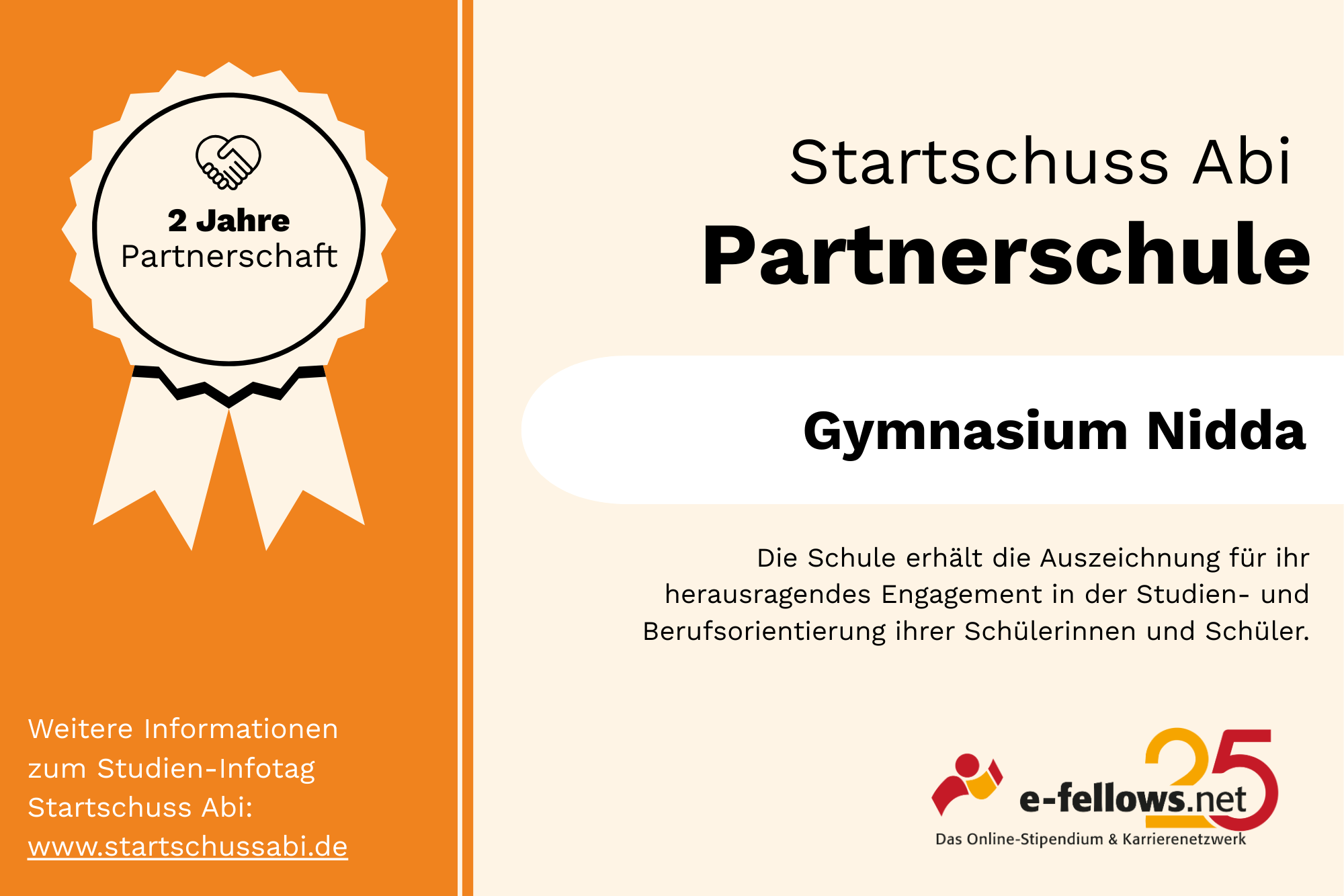 Partnerschulsiegel 2025 Gymnasium Nidda